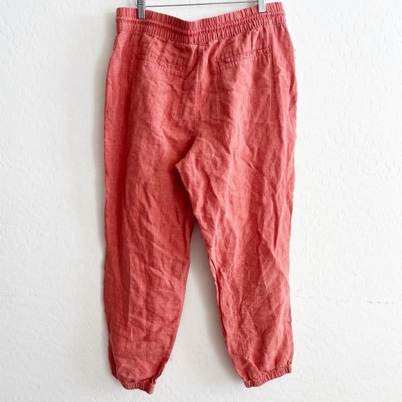 Athleta Women's Retreat Linen Jogger in Corral - Picture 4 of 8